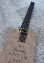 Upcycled Military Tent Canvas Wine Bag: Rustic Leather Carrier - DharmaObjects