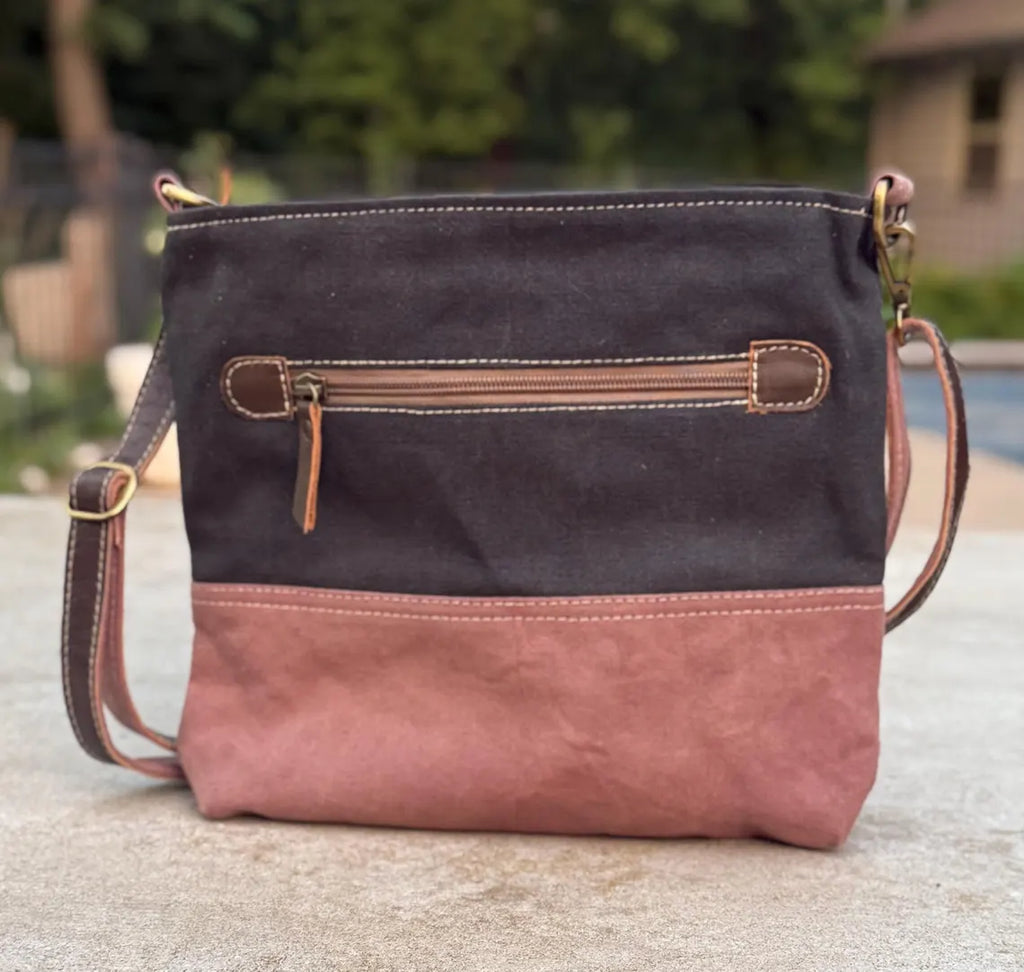 Queen Bee Rustic Upcycled Military Canvas Bag - DharmaObjects