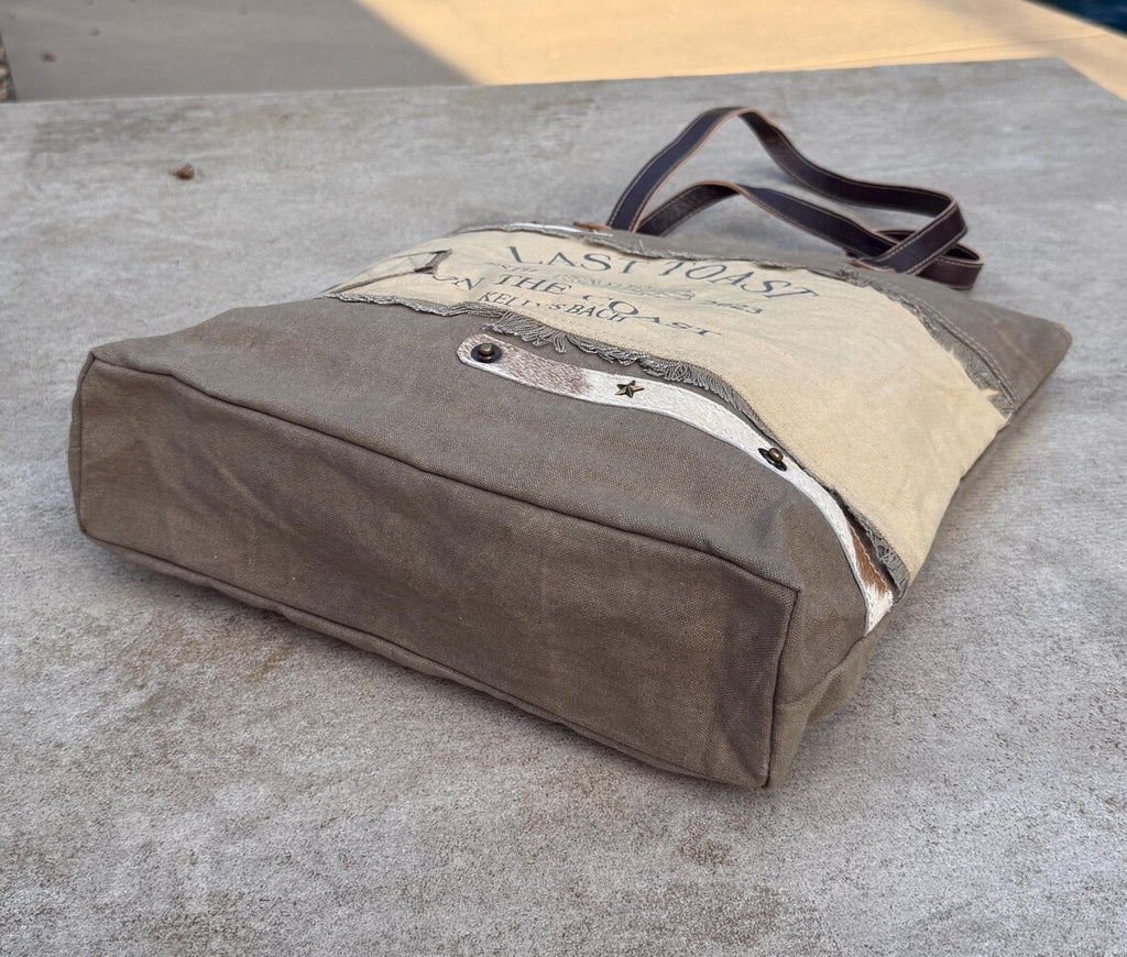 Beachy Vibes Military Canvas Tent Tote - DharmaObjects