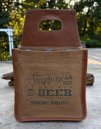 Repurposed Military Canvas Beer Caddy: Rustic Beer Lover Gift - DharmaObjects