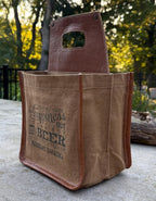 Repurposed Military Canvas Beer Caddy: Rustic Beer Lover Gift - DharmaObjects