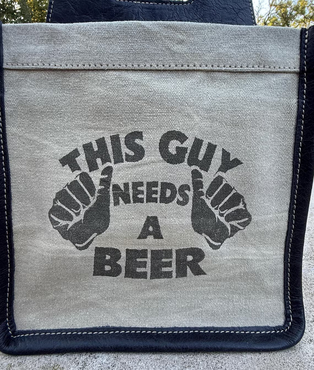 Repurposed Military Canvas Beer Caddy: Rustic Beer Lover Gift - DharmaObjects