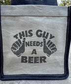 Repurposed Military Canvas Beer Caddy: Rustic Beer Lover Gift - DharmaObjects