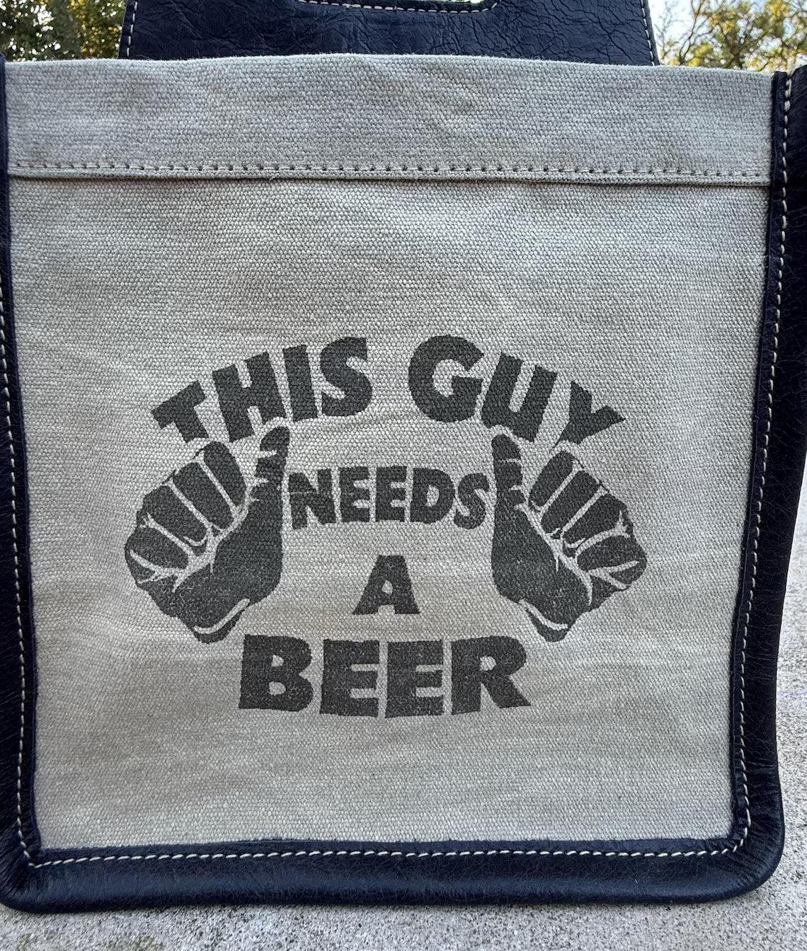 Repurposed Military Canvas Beer Caddy: Rustic Beer Lover Gift - DharmaObjects