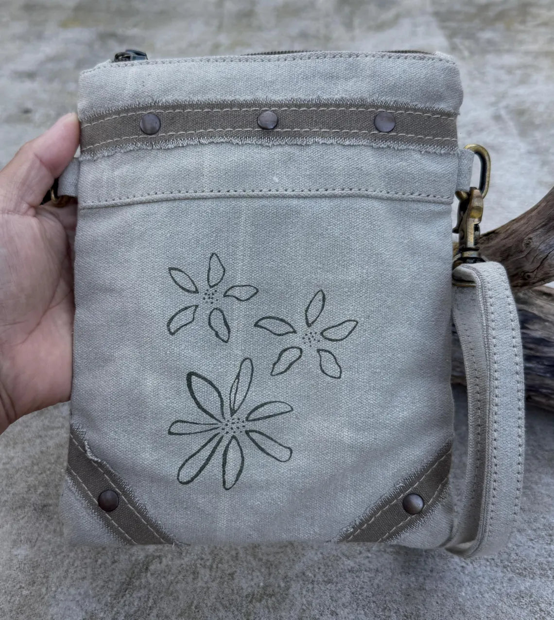 Flower Small Military Canvas Bag - DharmaObjects