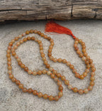 Yellow Aventurine 108 Bead Mala Necklace • Hand-Knotted Meditation Prayer Beads • Yoga Jewelry • Spiritual Healing Gemstone Necklace Gift - DharmaObjects