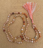 Yellow Aventurine 108 Bead Mala Necklace • Hand-Knotted Meditation Prayer Beads • Yoga Jewelry • Spiritual Healing Gemstone Necklace Gift - DharmaObjects