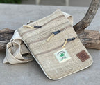 Handmade Hemp Crossbody Bag: Vegan Travel Sling Purse