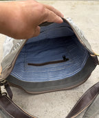Star Crossbody Upcycled Military Canvas Bag - DharmaObjects