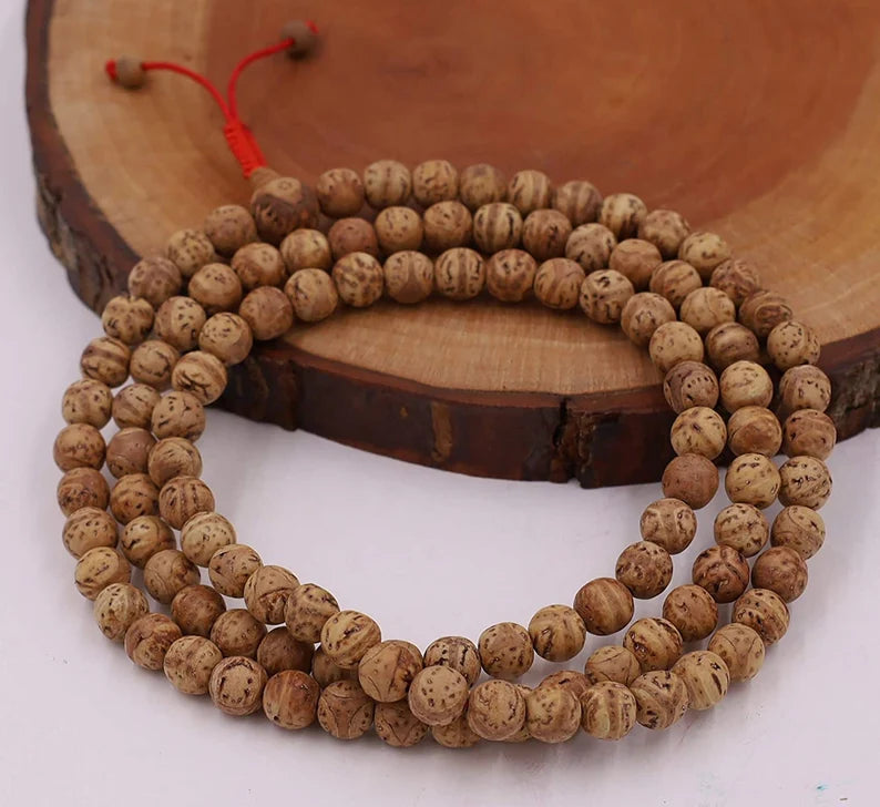 Tibetan Buddhist Meditation Bodhi Seed Mala / Rosary 108 Beads With Free Pouch