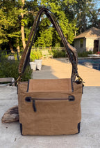 Upcycled Military Tent Canvas Bag - DharmaObjects