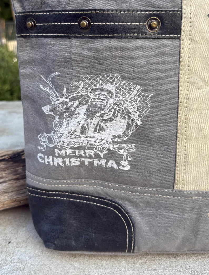 Christmas Santa Military Canvas Bag - DharmaObjects