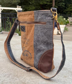 Upcycled Bicycle Military Canvas Bag - DharmaObjects