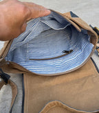 Upcycled Military Tent Canvas Bag - DharmaObjects