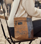 Upcycled Bicycle Military Canvas Bag - DharmaObjects