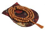 Tibetan Buddhist Genuine Sandal Wood Mala / Rosary 108 Beads / Free Silk Pouch - DharmaObjects