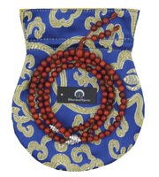 Tibetan Buddhist Genuine Rosewood Mala / Rosary 108 Beads / Free Silk Pouch