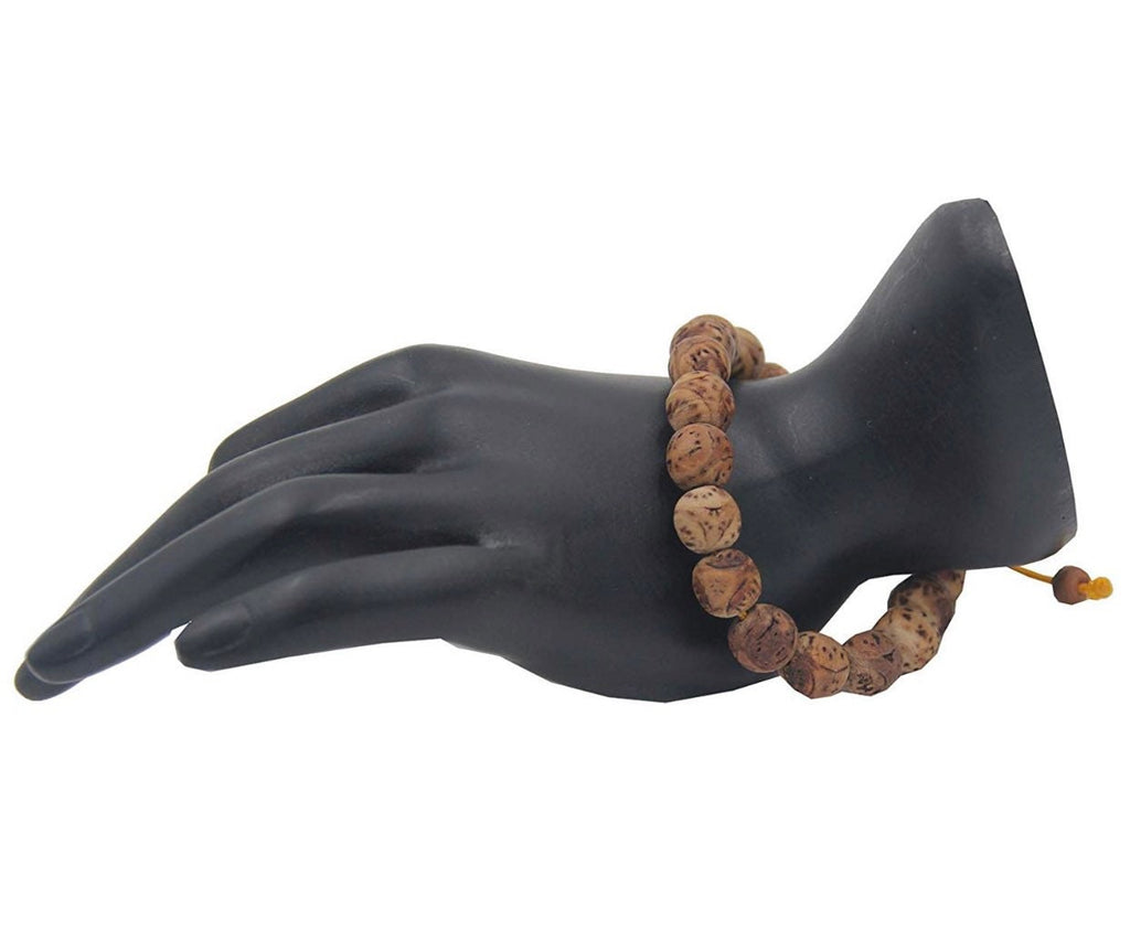 Tibetan Buddhist Bodhi Seed 18 Beads Adjustable Mala Bracelet Free Pouch