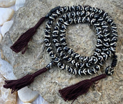 Tibetan Yin Yang DZI 108 Beads Bone Mala With Counter For Meditation and Yoga