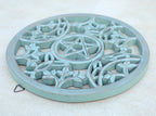 Handcrafted Triple Moon Decor For Home Blessings Protection Rustic Wall Mounted Art - DharmaObjects