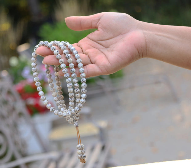 Tibetan Buddhist Lotus Seed Mala Prayer 108 Beads With Free Silk Pouch
