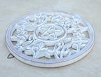 Handcrafted Triple Moon Decor For Home Blessings Protection Rustic Wall Mounted Art - DharmaObjects