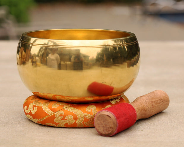 Tibetan Singing Bowl Complete Set Extra Large ~ Yoga, Mindfulness, Spiritual & Chakra Healing