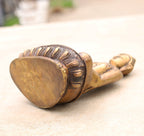 Buddha Statue Solid Brass Antique Finish Dhyana Mudra for Home Altar Shrine Meditation Room 8 Inches Tall