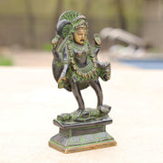 Hindu Goddess Of Time, Destruction & Power Kali Ma Statue Solid Brass 5 Inches Tall