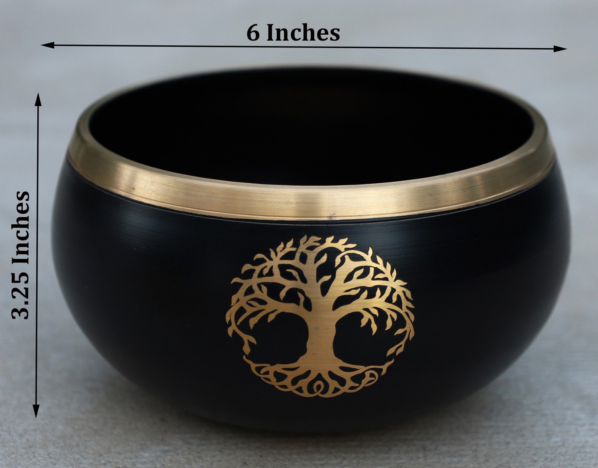 Tibetan Tree Of Life Singing Bowl Complete Set ~ Meditation , Yoga, Mindfulness, Spiritual & Chakra Healing ~ Extra Large
