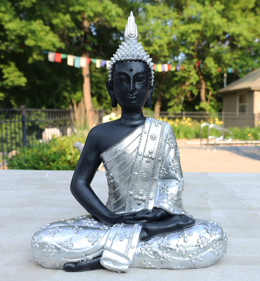 Large Buddha Statue Meditating Mindfulness Peace Harmony 16 Inches Tall
