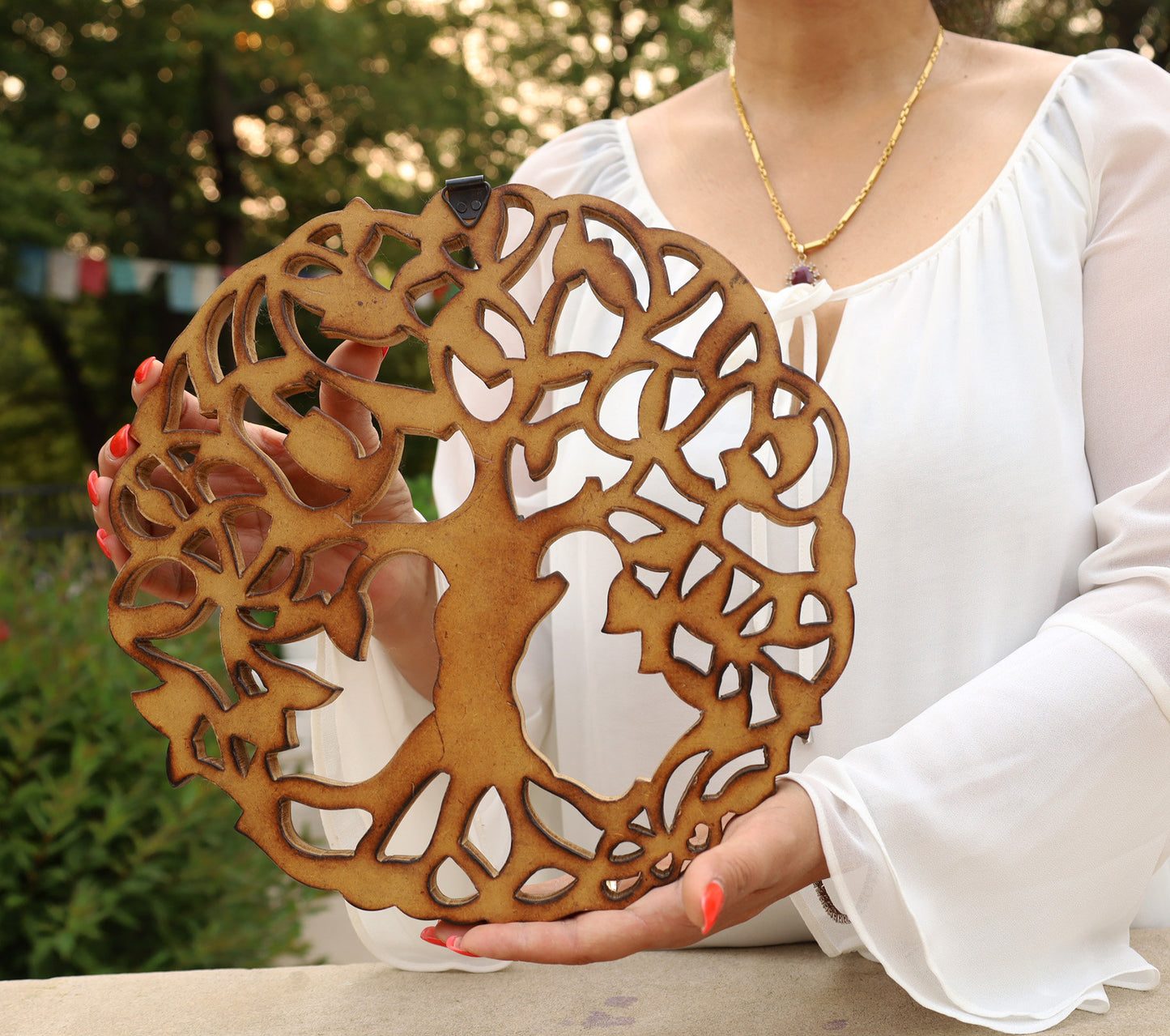 Handcrafted Wooden Celtic Tree Of Life Wall Art Decor Hanging