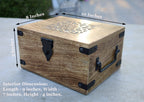Large Premium Hand Carved Lotus Wooden Keepsake Box Storage Box Home Office Decorative Box Urn Box