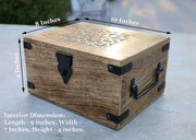Large Premium Hand Carved Lotus Wooden Keepsake Box Storage Box Home Office Decorative Box Urn Box
