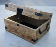 Large Premium Hand Carved Lotus Wooden Keepsake Box Storage Box Home Office Decorative Box Urn Box