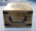 Large Premium Hand Carved Lotus Wooden Keepsake Box Storage Box Home Office Decorative Box Urn Box