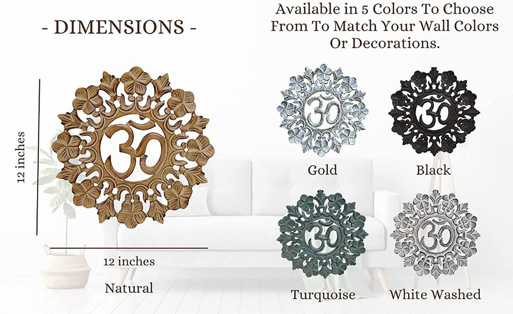 Handcrafted Om Symbol For Home Living Yoga Room Wall Mounted Art Decor Hanging