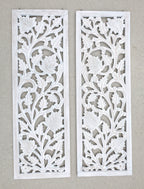 Handcrafted Set Of 2 Large Wood Wall Panels For Home Décor Hanging Art 12" X 35.5" - DharmaObjects
