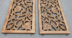 Handcrafted Set Of 2 Large Wood Wall Panels For Home Décor Hanging Art 12" X 35.5" - DharmaObjects