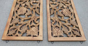 Handcrafted Set Of 2 Large Wood Wall Panels For Home Décor Hanging Art 12" X 35.5"
