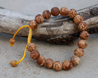 Tibetan Buddhist Bodhi Seed 18 Beads Adjustable Mala Bracelet Free Pouch