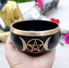 Tibetan Singing Bowl Triple Moon Complete Set ~ For Meditation, Yoga, Spiritual Healing and Mindfulness ~ Medium
