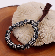 Tibetan Meditation Bone 21 Beads Wrist Mala Peace Beads Yoga Jewelry