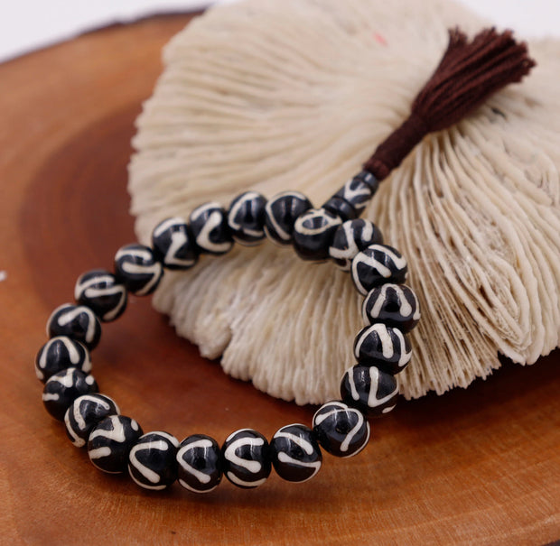 Tibetan Meditation Bone 21 Beads Wrist Mala Peace Beads Yoga Jewelry