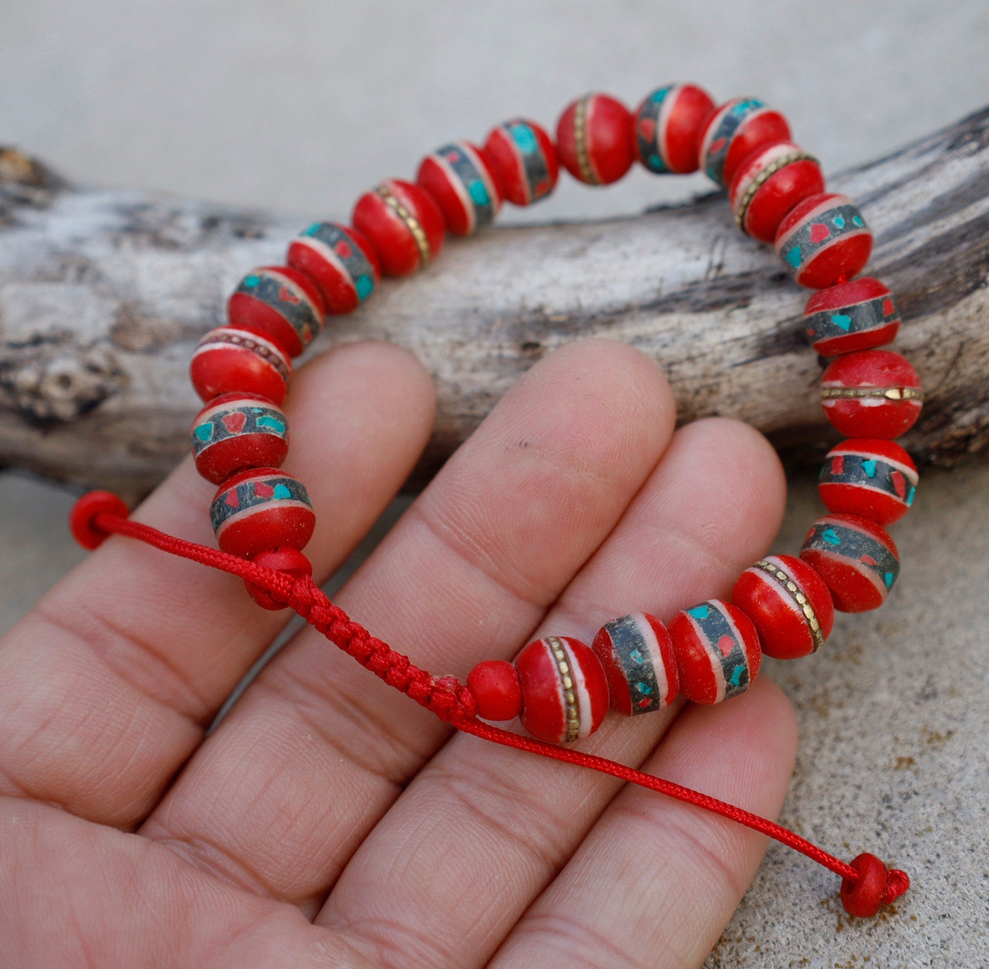 Tibetan Meditation Medicine Healing Yak Bone 21 Beads Wrist Mala Yoga Jewelry Free Pouch