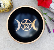 Tibetan Singing Bowl Triple Moon Complete Set ~ For Meditation, Yoga, Spiritual Healing and Mindfulness ~ Medium