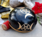 Tibetan Singing Bowl Triple Moon Complete Set ~ For Meditation, Yoga, Spiritual Healing and Mindfulness ~ Medium