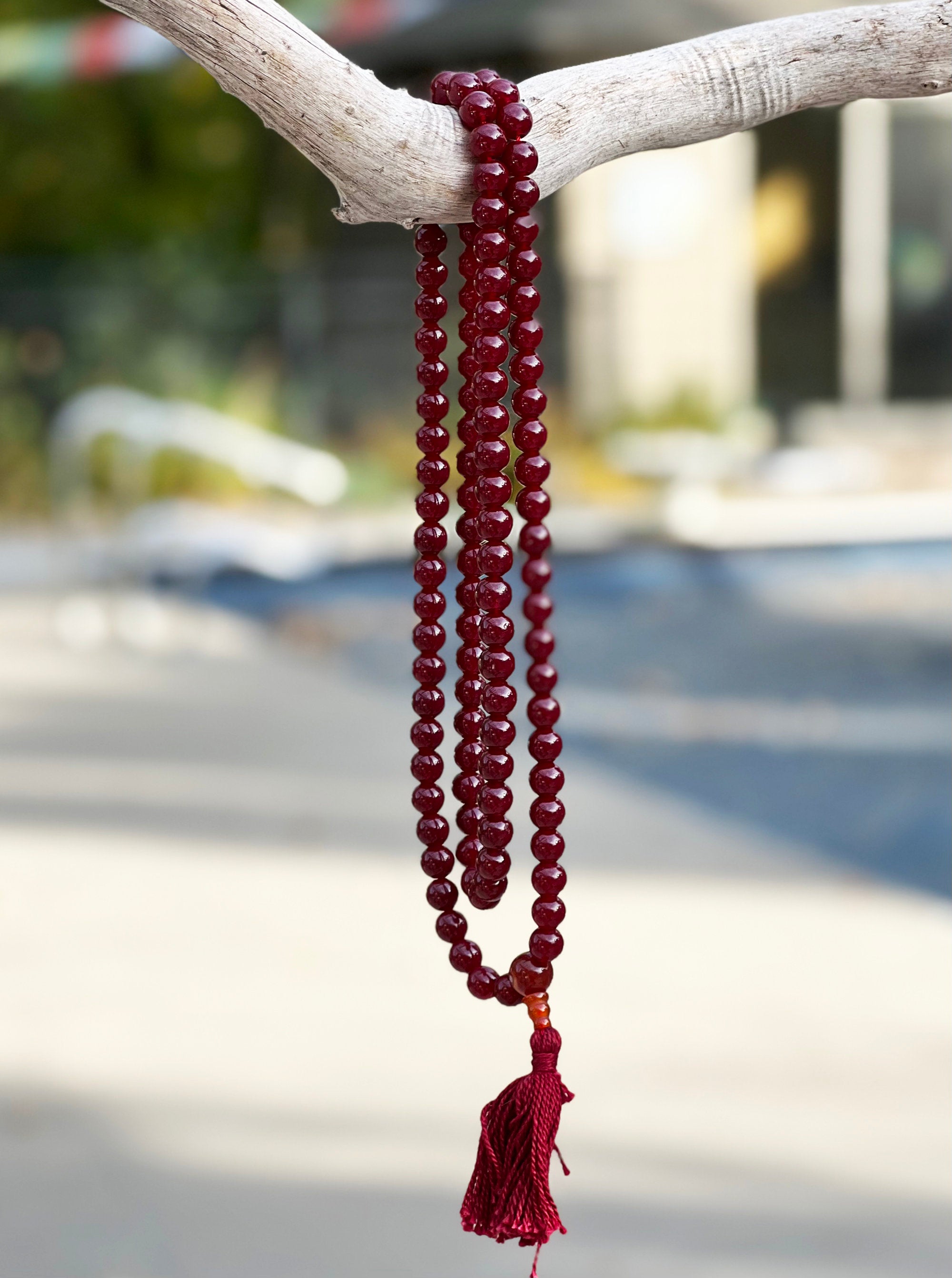 Onyx Mala 108 Beads – Tibetan Buddhist Meditation Prayer Necklace