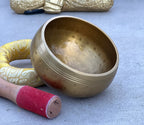 Tibetan Ring Gong Hammer Mark Singing Bowl Complete Meditation ~ Yoga, Mindfulness, Spiritual & Chakra Healing