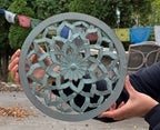 Handcrafted Wooden Lotus Flower Wall Décor Hanging Art - DharmaObjects